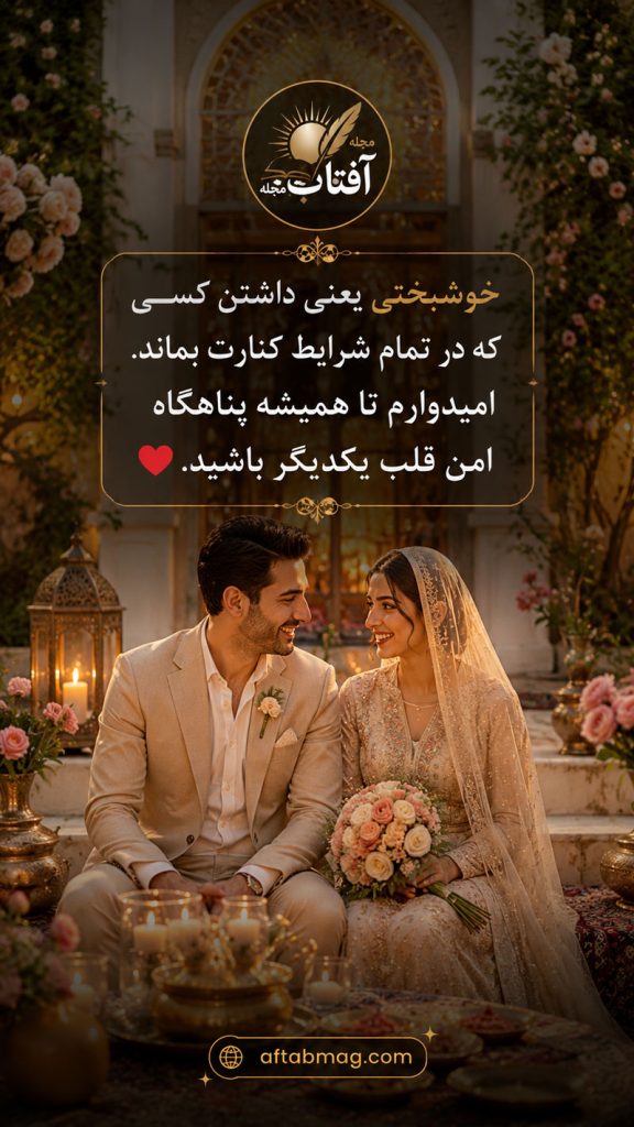 متن دعای خیر برای عروس و داماد