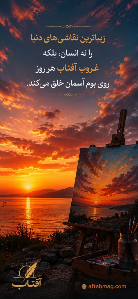 متن ادبی درباره غروب خورشید
