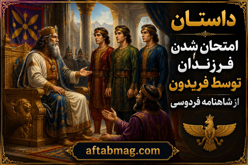 داستان امتحان شدنِ فرزندان توسط فریدون از شاهنامه فردوسی