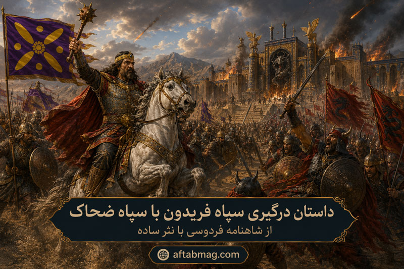 داستان درگیری سپاه فریدون با سپاه ضحاک از شاهنامه فردوسی