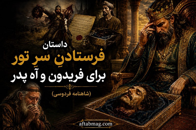داستان فرستادنِ سرِ تور برای فریدون و آه پدر (شاهنامه فردوسی)
