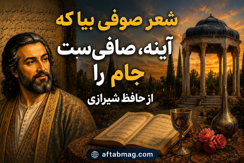 شعر صوفی بیا که آیِنِه، صافی‌ست جام را از حافظ شیرازی با تفسیر