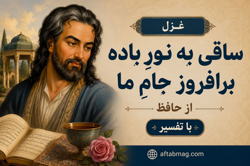 غزل ساقی به نورِ باده برافروز جامِ ما از حافظ با تفسیر