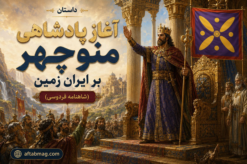 داستان آغاز پادشاهی منوچهر بر ایران زمین (شاهنامه فردوسی)