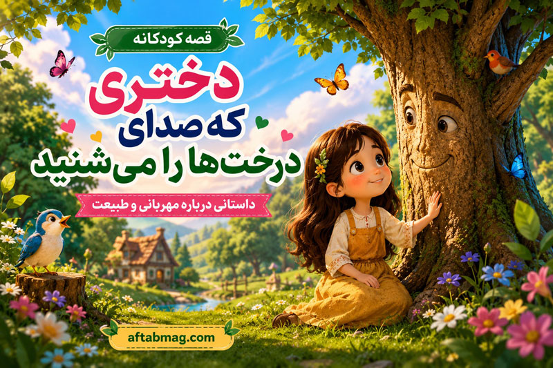 قصه کودکانه دختری که صدای درخت‌ها را می‌شنید؛ داستانی درباره مهربانی و طبیعت