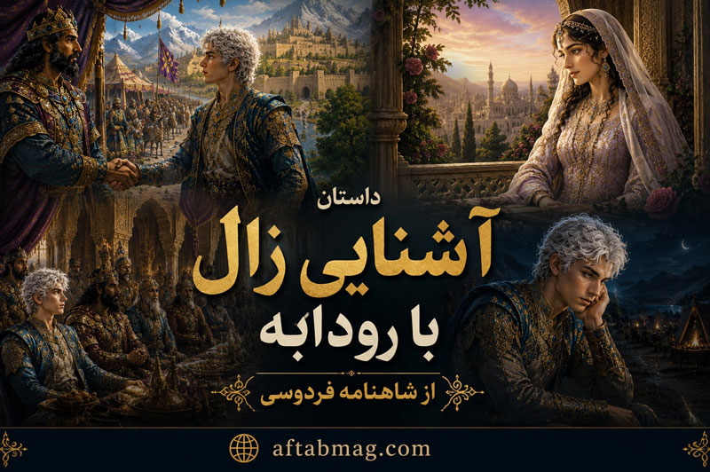 داستان آشنایی زال با رودابه از شاهنامه فردوسی با نثر ساده