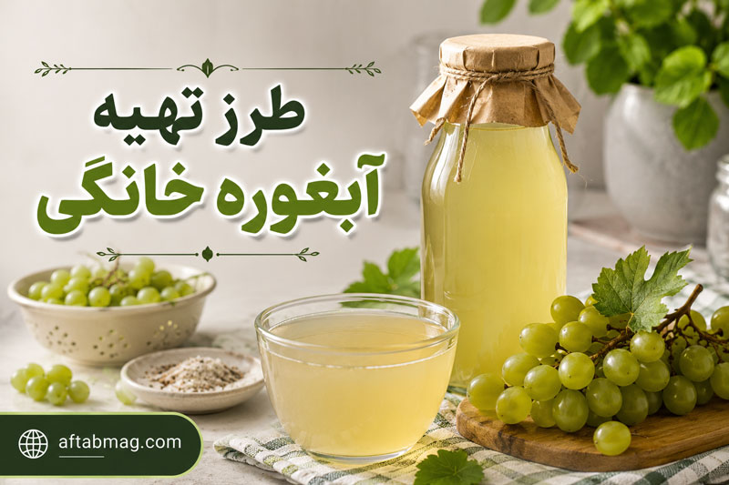 طرز تهیه آبغوره خانگی؛ آموزش مرحله‌به‌مرحله آبغوره طبیعی و خوش‌رنگ