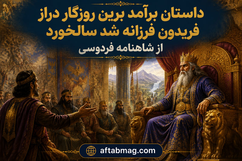 داستان برآمد برین روزگار دراز فریدون فرزانه شد سالخورد از شاهنامه فردوسی