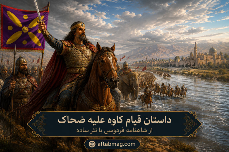 داستان قیام کاوه علیه ضحاک از شاهنامه فردوسی با نثر ساده