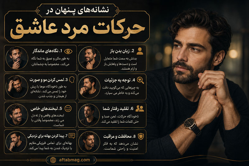 نشانه‌های پنهان در حرکات مرد عاشق؛ رمزگشایی از رفتارهای عاشقانه