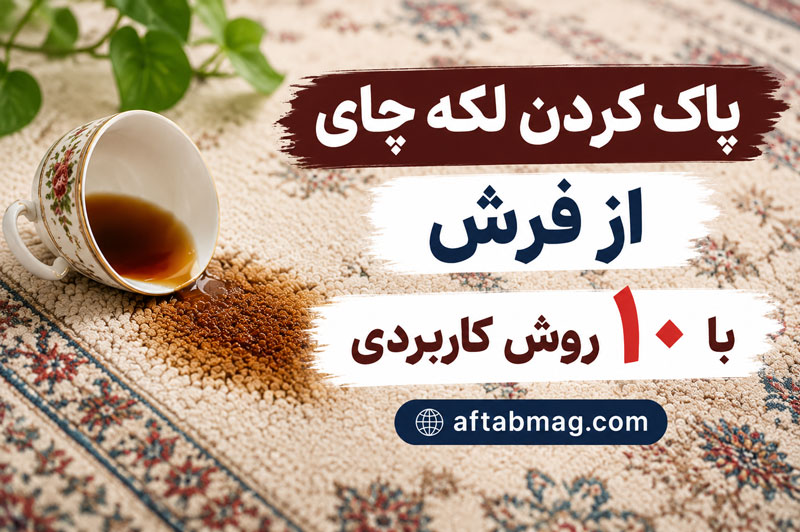 پاک کردن لکه چای از فرش با ۱۰ روش کاربردی | ترفندهای مؤثر برای از بین بردن لکه چای