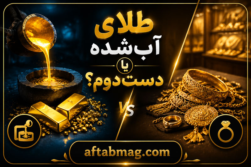 طلای آب‌شده یا دست‌دوم؟ مقایسه کامل برای خرید و سرمایه‌گذاری