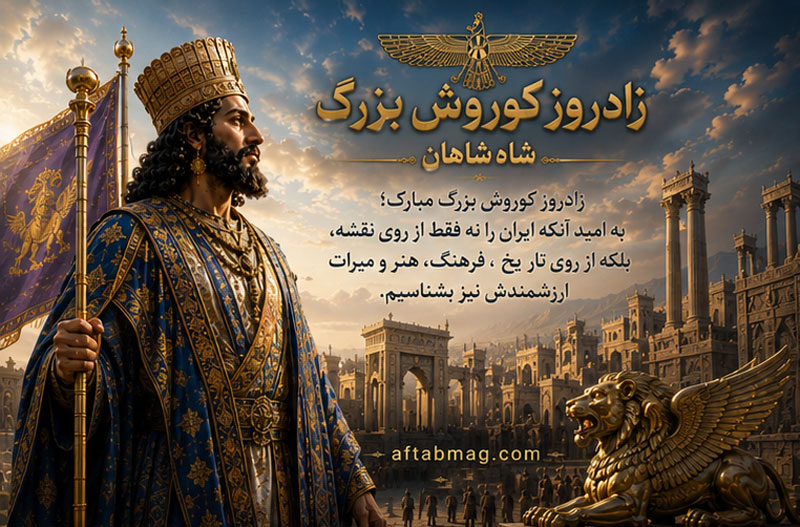 عکس نوشته کوروش شاه شاهان 