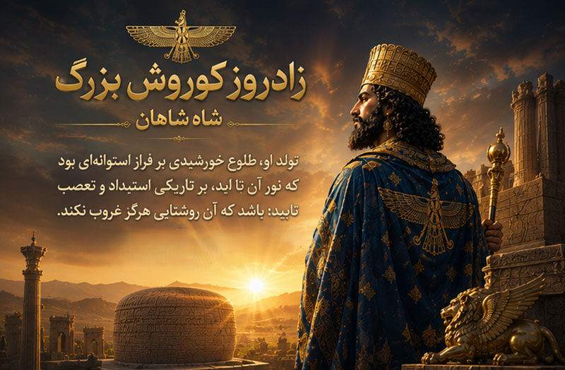 عکس نوشته کوروش شاه شاهان 