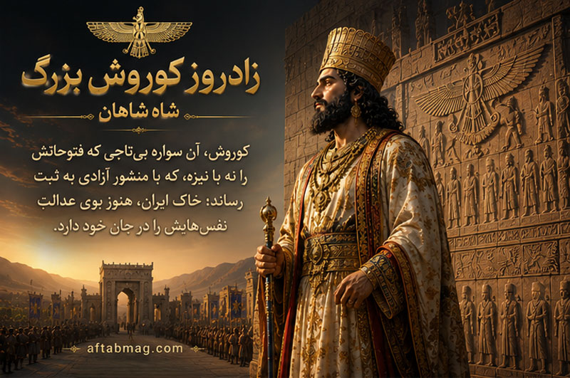 عکس نوشته کوروش شاه شاهان 