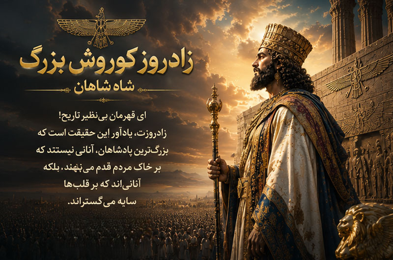 عکس نوشته کوروش شاه شاهان 