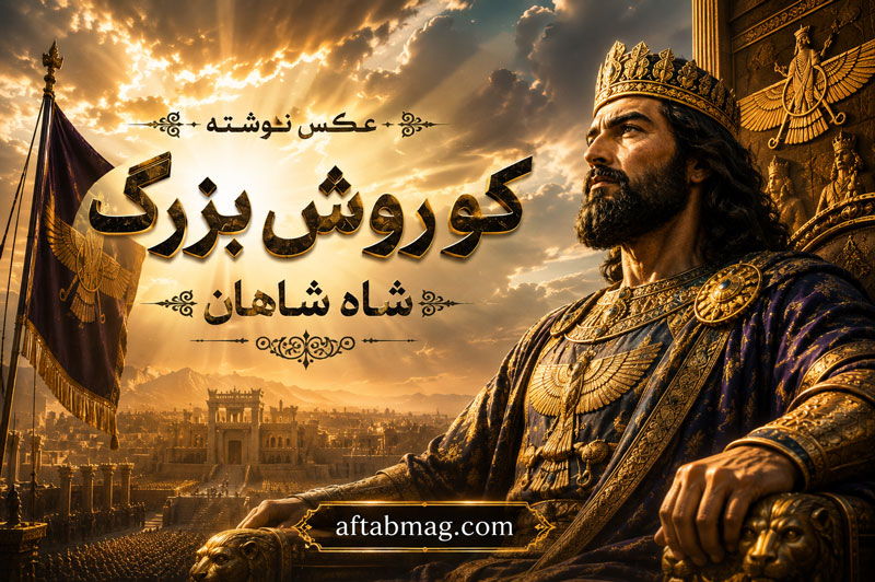 عکس نوشته کوروش بزرگ شاه شاهان 