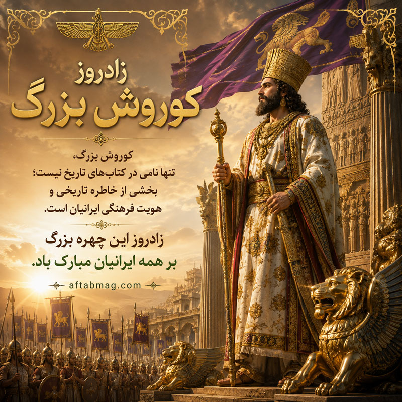عکس نوشته کوروش شاه شاهان 