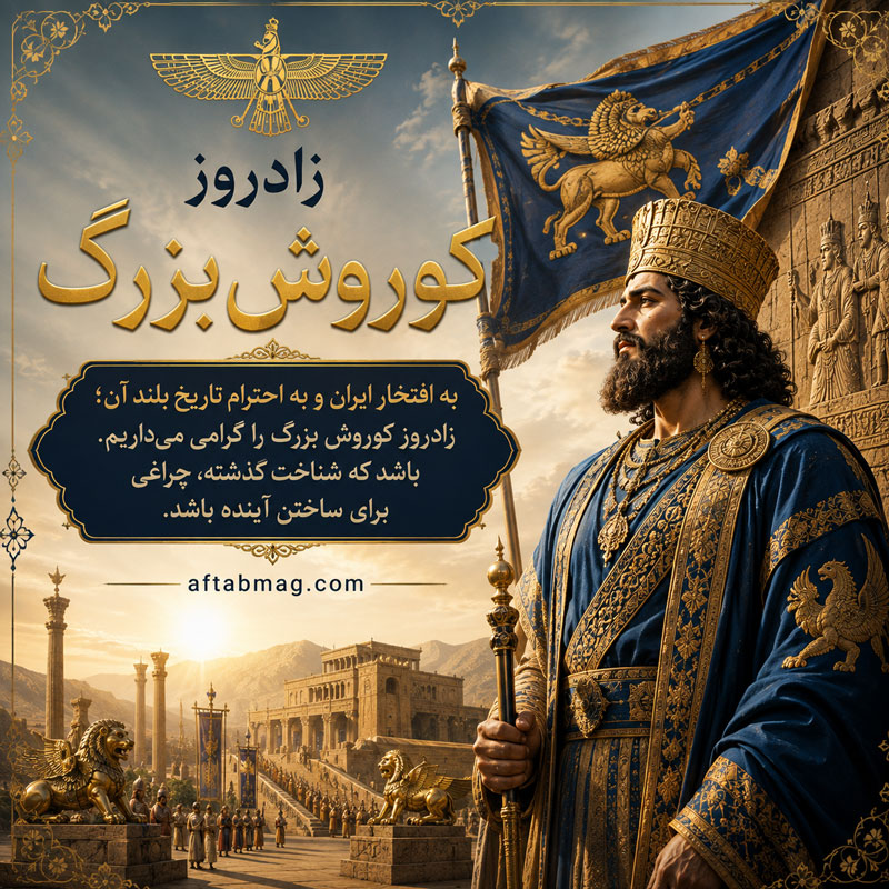 عکس نوشته کوروش شاه شاهان 