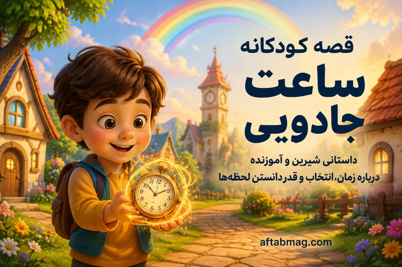 قصه کودکانه ساعت جادویی | داستانی شیرین و آموزنده درباره زمان، انتخاب و قدر دانستن لحظه‌ها