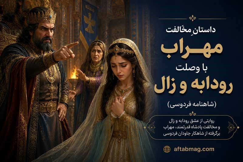 داستانِ مخالفت مهراب با وصلت رودابه و زال (شاهنامه فردوسی)