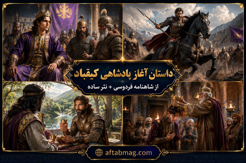 داستان آغاز پاشاهی کیقباد از شاهنامه فردوسی + نثر ساده