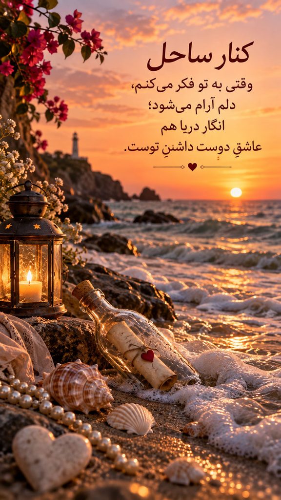جملات عاشقانه کنار دریا