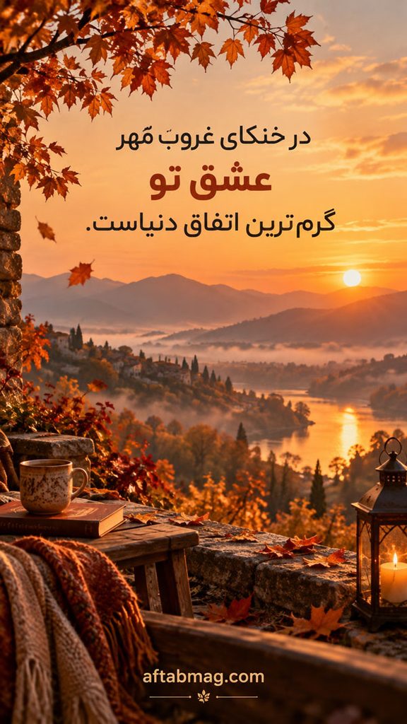 عکس نوشته عاشقانه پاییزی