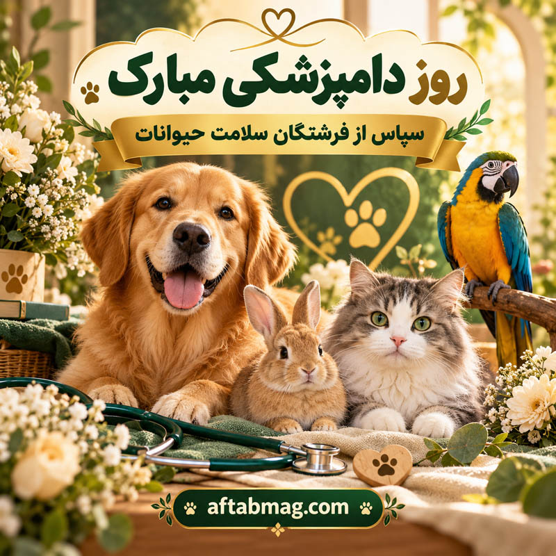 عکس نوشته تبریک روز دامپزشکی