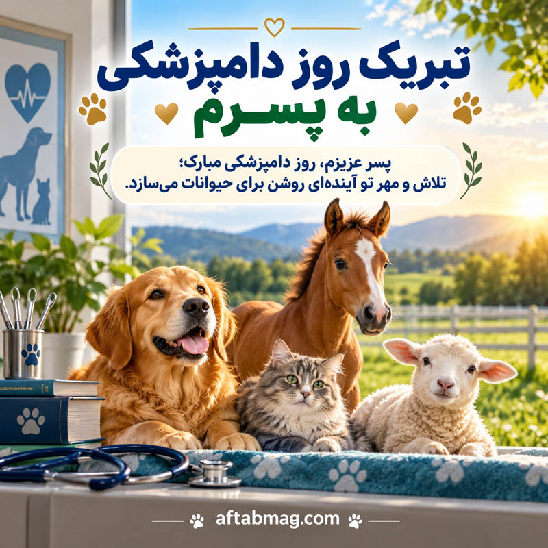 عکس نوشته تبریک روز دامپزشکی