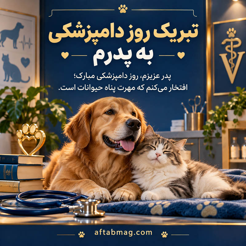 عکس نوشته تبریک روز دامپزشکی