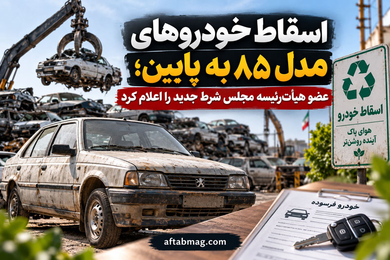 اسقاط خودروهای مدل ۸۵ به پایین؛ عضو هیأت‌رئیسه مجلس شرط جدید را اعلام کرد