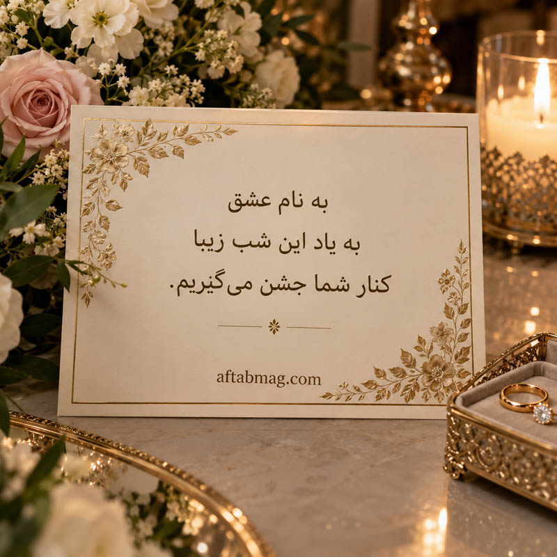 عکس نوشته کارت عروسی