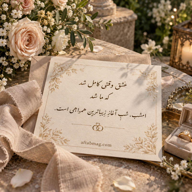 عکس نوشته کارت عروسی