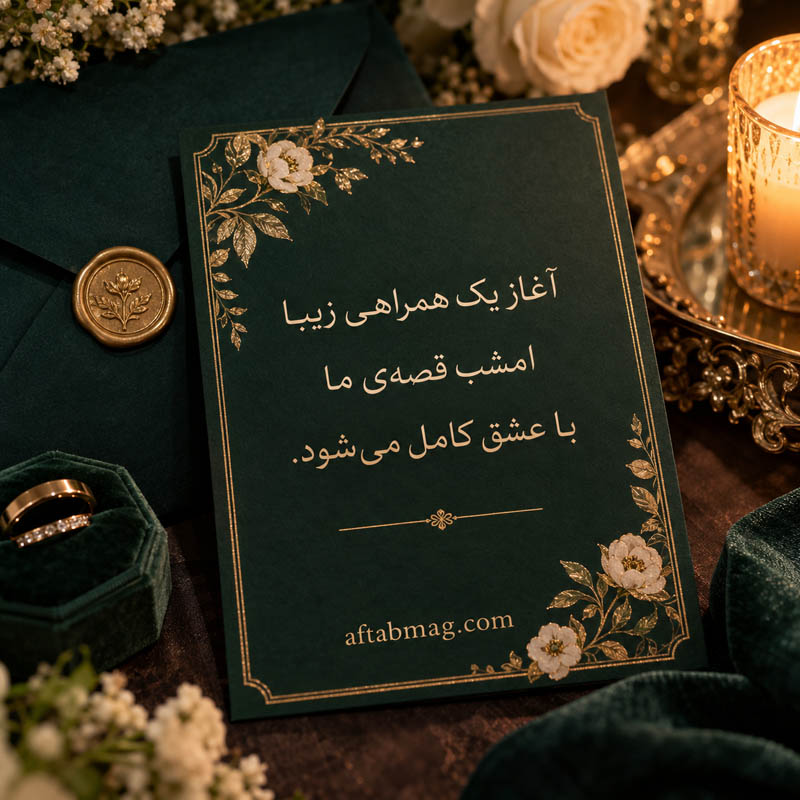 عکس نوشته کارت عروسی