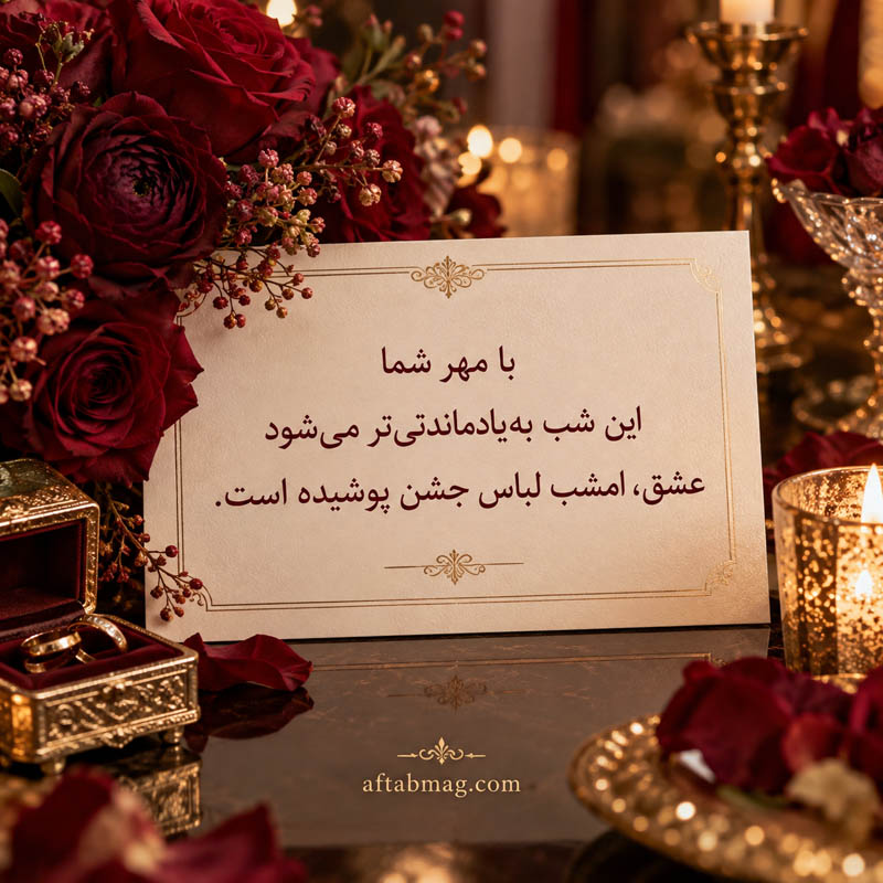 عکس نوشته کارت عروسی