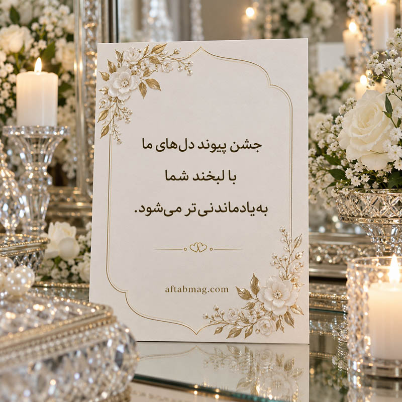 عکس نوشته کارت عروسی