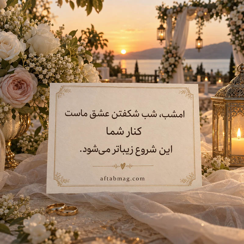 عکس نوشته کارت عروسی