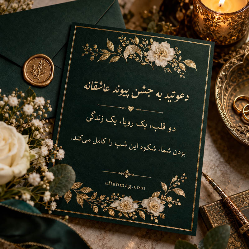 عکس نوشته کارت عروسی