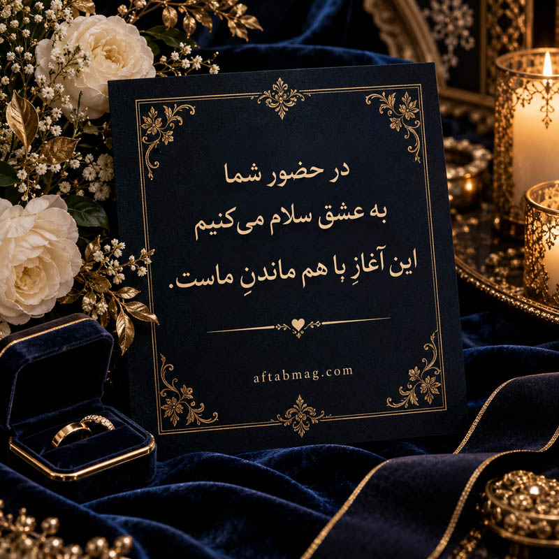 عکس نوشته کارت عروسی