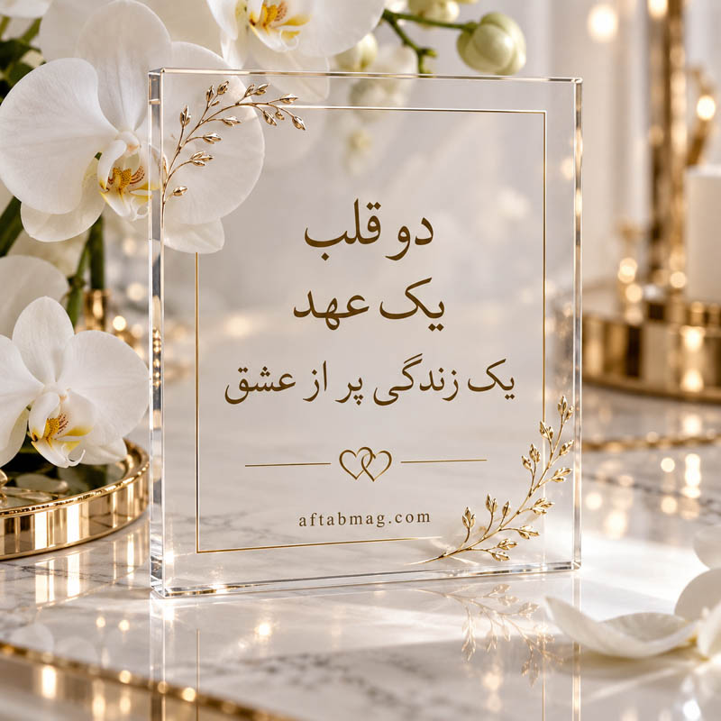 عکس نوشته کارت عروسی
