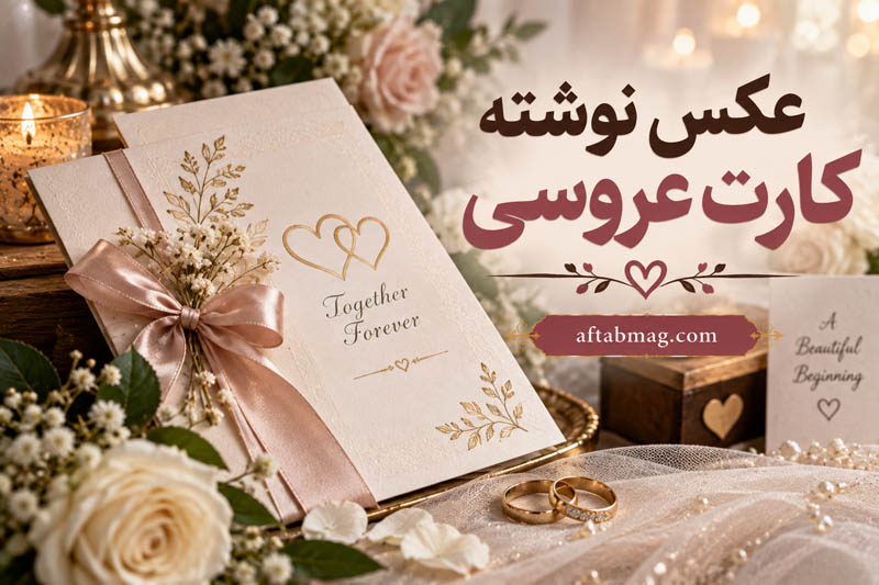 عکس نوشته کارت عروسی