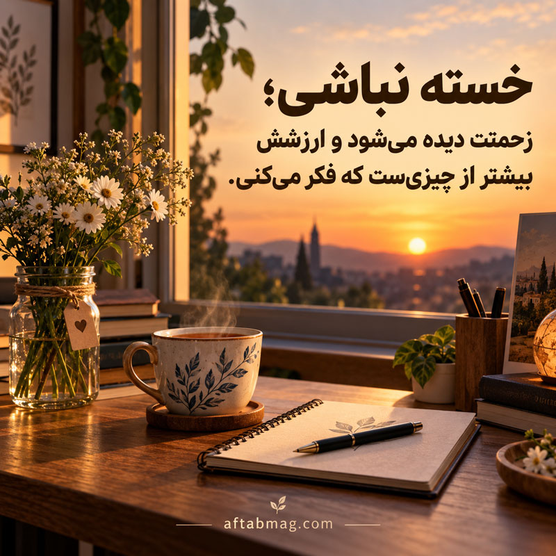 متن خسته نباشی عشقم کوتاه