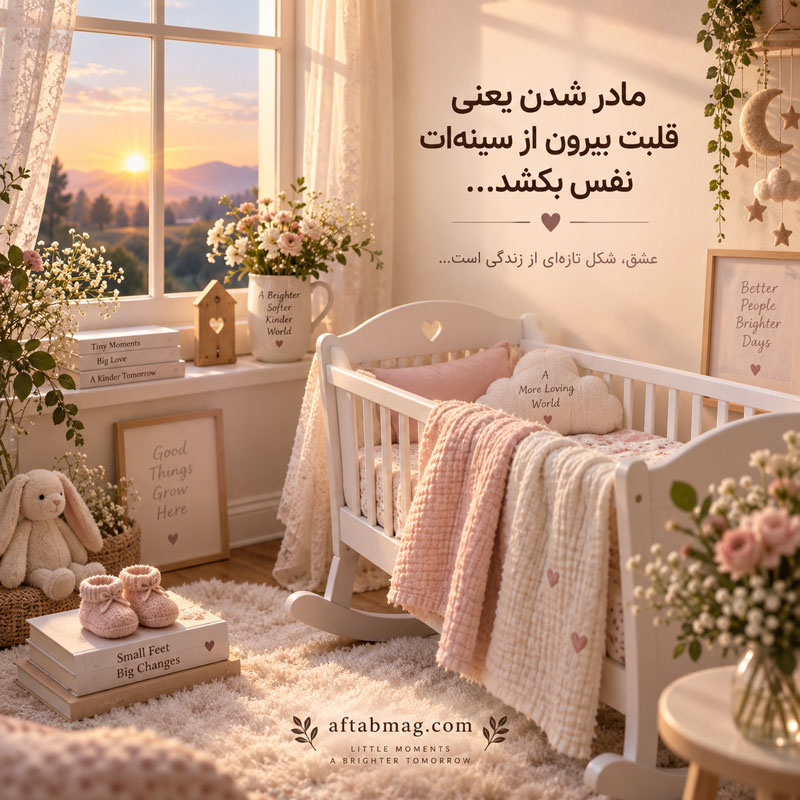 متن مادر شدن زیباترین اتفاق جهانم شد