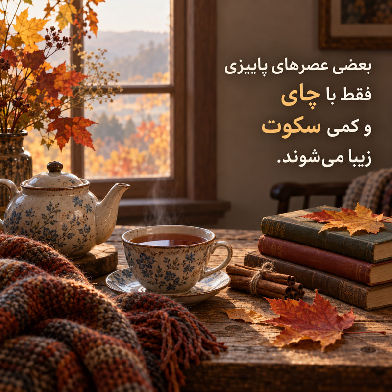 جملات چای و پاییز
