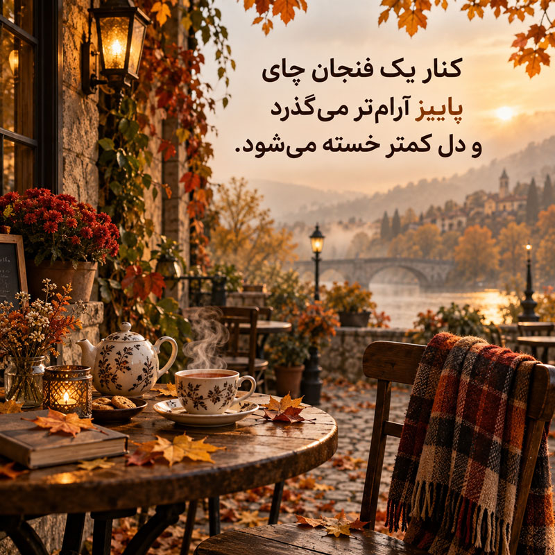 متن چای عصرانه پاییزی