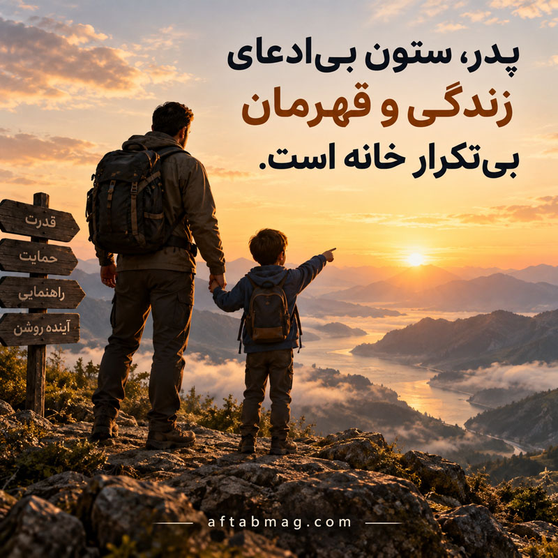 عکس نوشته پدر