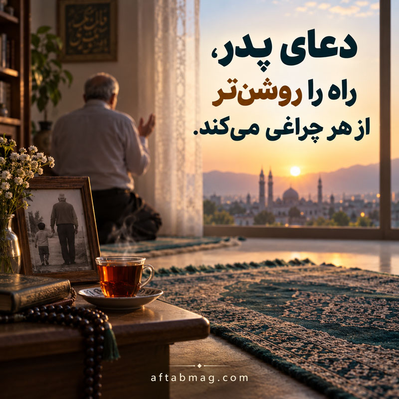 عکس نوشته پدر