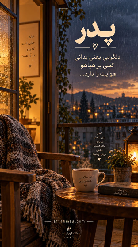 عکس نوشته پدر