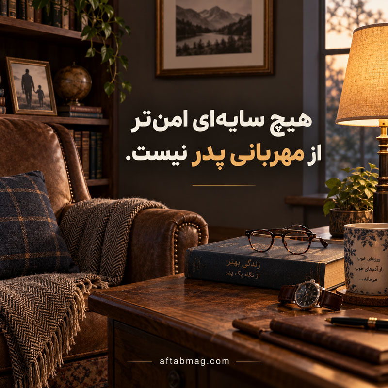 عکس نوشته پدر